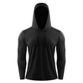thumbnail image 1 of Men's Workout Hoodie Shirt Sun Protection Quick Dry Long Sleeve for Gym Running, 1 of 7