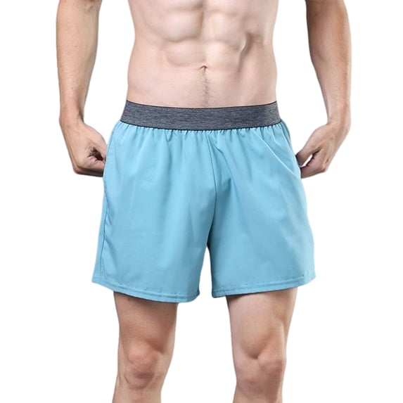 Men's Workout Running Shorts Cool Dry Sports Shorts with Pockets for Training Athletic Gym Greenish-Blue M