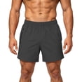 thumbnail image 1 of Men's Workout Running Shorts Quick Dry Active 4 Inches Shorts with Zipper Pockets, Lightweight, Breathable Black, 1 of 6