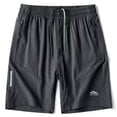 thumbnail image 1 of Men's Workout Running Shorts Sports Fitness Gym Training Quick Dry Athletic Performance Shorts with Zip Pockets, 1 of 7