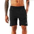 thumbnail image 1 of Men's Workout Running Shorts Sports Fitness Gym Training Quick Dry Athletic Performance Shorts with Zip Pockets, 1 of 7