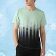 thumbnail image 1 of Men's Workout Running T Shirts Crewneck Quickly Dry Ice Silk Athletic Short Sleeve Shirts Mens Casual Gradient Printed Round Neck Moisture Wicking Breathable Running Gym Tee Tops, 1 of 5