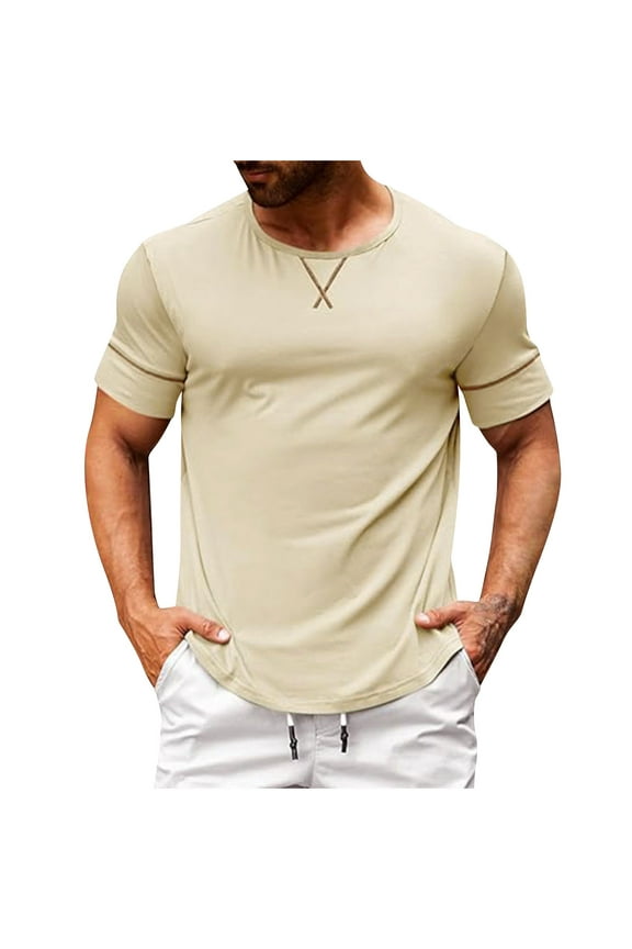 Men's Workout Shirt, Breathable Performance Athletic Tee, Stretch Gym Clothes for Training Running & Casual Wear