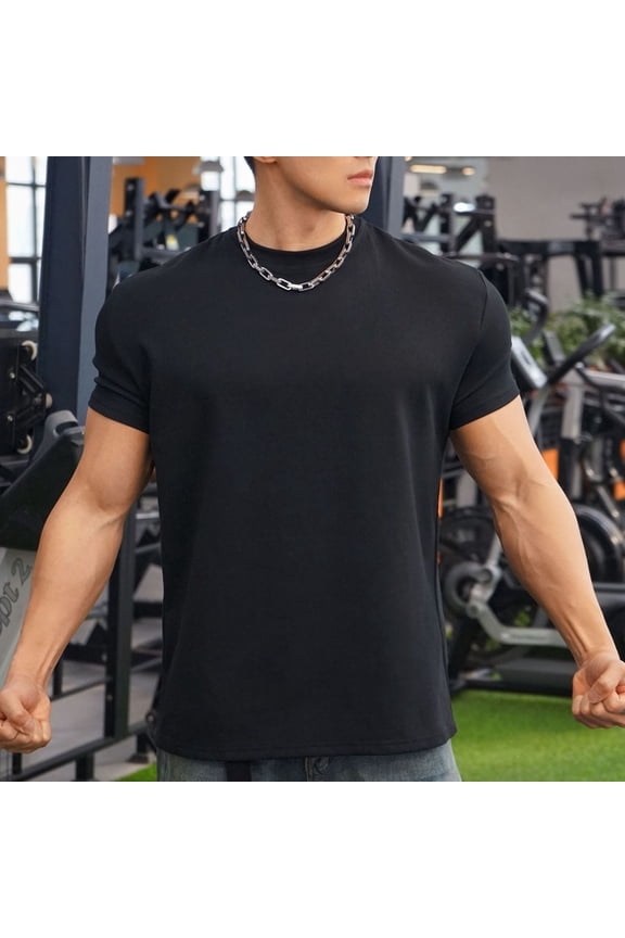 Men's Workout Shirt, Performance T-Shirt for Gym and Casual Wear, Moisture Wicking and Breathable Athletic Tee