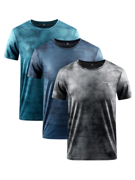 Men's Workout Shirts Active Core Short Sleeve Sport T-Shirt Dry Fit Mesh Athletic Shirts