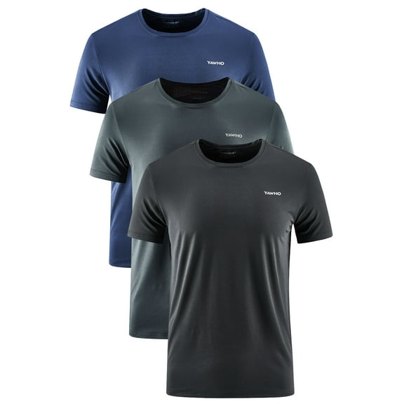 Men's Workout Shirts Active Core Short Sleeve Sport T-Shirt Dry Fit Mesh Athletic Shirts