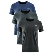 Mens Workout Shirts Active Core Short Sleeve Sport T-Shirt Dry Fit Mesh Athletic Shirts