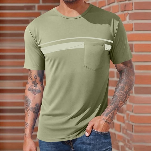 Men's Workout Shirts Moisture Wicking Short Sleeve Mesh Athletic T-Shirts Army Green XL