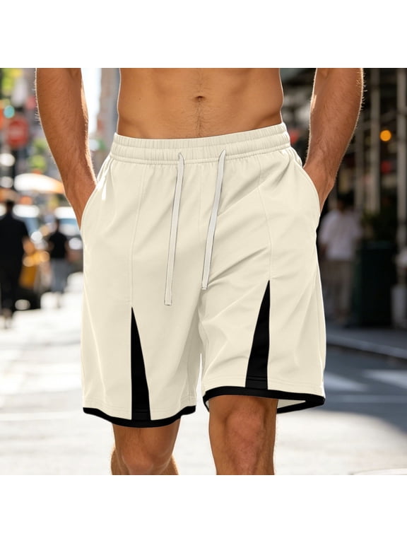 Men's Workout Shorts with Built-in Compression Liner Elastic Waist Athletic Running Gym Shorts with Pockets Quick Dry Activewear for Training Basketball