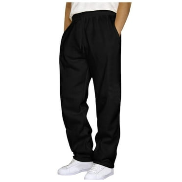 Mens Eversoft Open Bottom Sweatpants With Pockets, Relaxed Fit Elastic Moisture Wicking Breathable Men's Yoga Athletic Lounge Pants Casual Pants