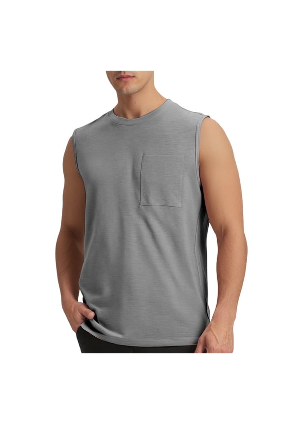 Men's Workout Tank Top Sleeveless Athletic Shirt Breathable Comfortable Fitness Running Gym Activewear