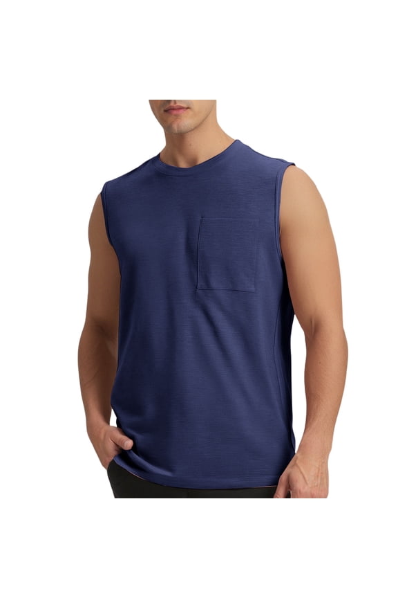 Men's Workout Tank Top Sleeveless Athletic Shirt Breathable Comfortable Fitness Running Gym Activewear