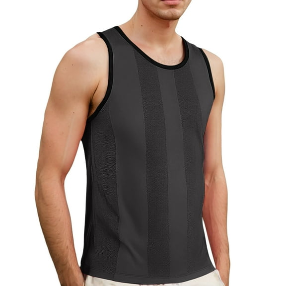 Men's Workout Tank Top Sleeveless Athletic Shirt Breathable Muscle Tee Gym Running Fitness Activewear Comfortable Lightweight Mens Work Shirts Summer Basic Tee Shirts