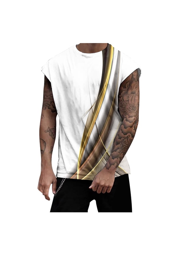 Men's Workout Tank Tops Gym,Workout Tank Tops for Men Muscle Gym Tank Tops Sleeveless Fitted Tank Shirts 3D Novelty Graphic Shirts Beach Wear