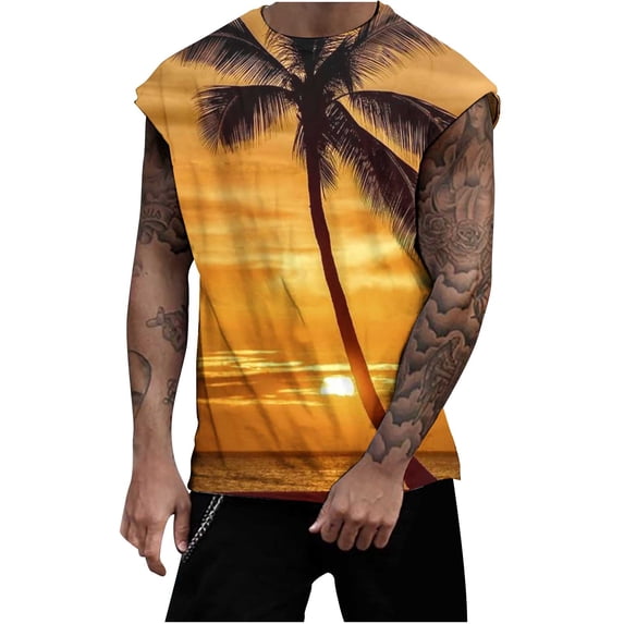 Men's Workout Tank Tops Gym,Workout Tank Tops for Men Muscle Gym Tank Tops Sleeveless Fitted Tank Shirts 3D Novelty Graphic Shirts Beach Wear