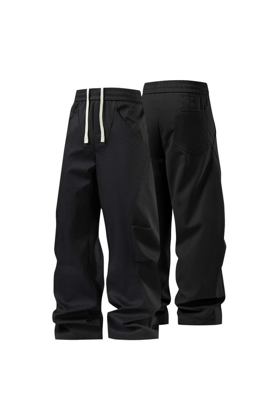 Men's Workwear Pants Fashion Straight Type Windbreaker Long Pant Comfortable Solid Color Straight Leg Trousers Outdoor Hiking Climbing Sweatpants Loose Joggers Track Training Pant