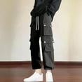 thumbnail image 1 of Men’s Workwear Pants, Outdoor Waterproof Cargo Pants with Multi Pockets and Elastic Waist, Comfortable Breathable Straight Leg Trousers for Hiking, Camping, Travel and Daily, 1 of 5