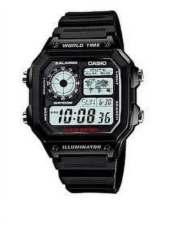 Men's World Time Watch, Resin Strap