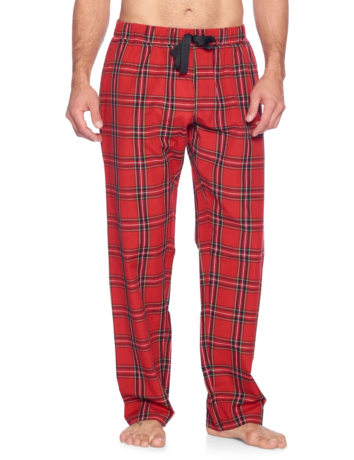 Men’s Woven Plaid Sleep Pajama Pants Long PJ Sleepwear & Loungewear Bottoms