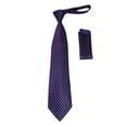 thumbnail image 1 of Men's Woven Tie Hankie Set J.Valintin Private Collection R29 Purple Checker, 1 of 2