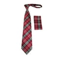thumbnail image 1 of Men's Woven Tie Hankie Set J.Valintin Private Collection R7 Red English Plaid, 1 of 2