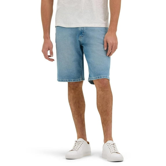 Men's Wrangler 10.5" Regular-Fit Jean Shorts Color: Ice Blue Size: 32