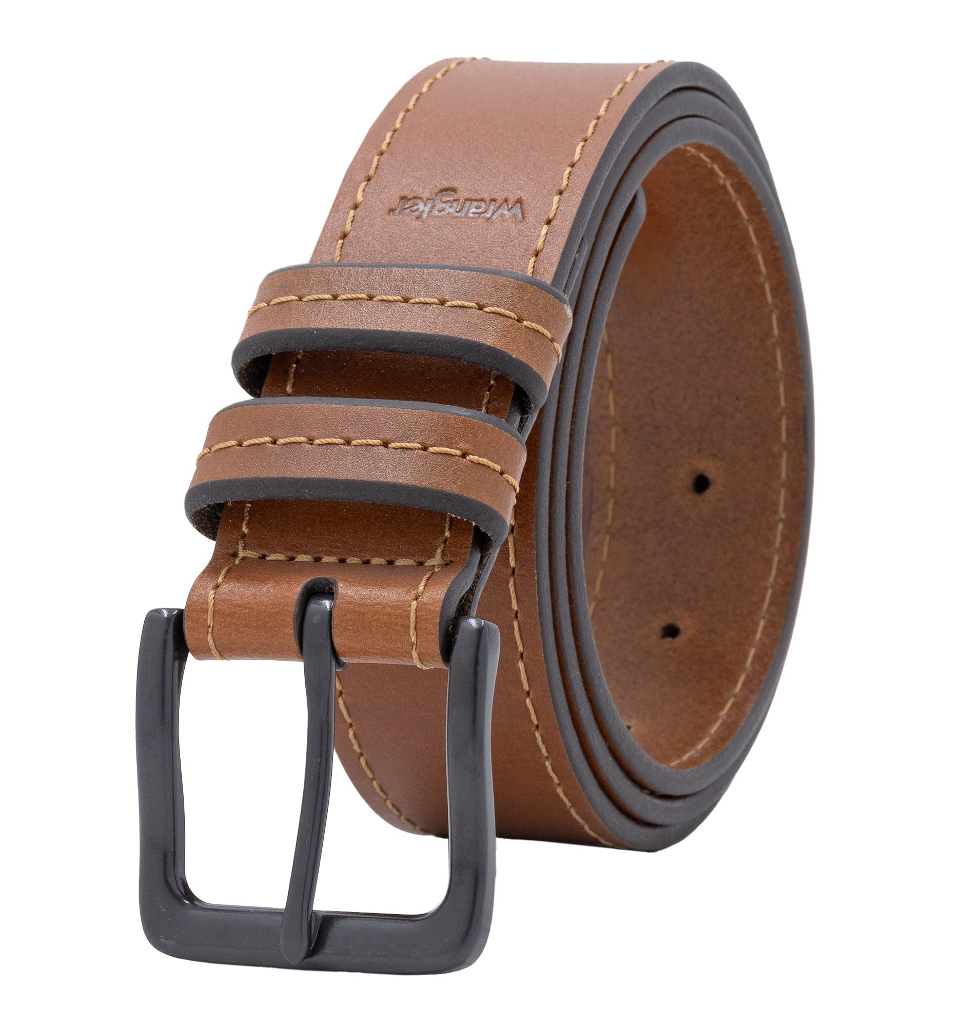 Men's Wrangler 38mm Leather Belt with Double Keeper
