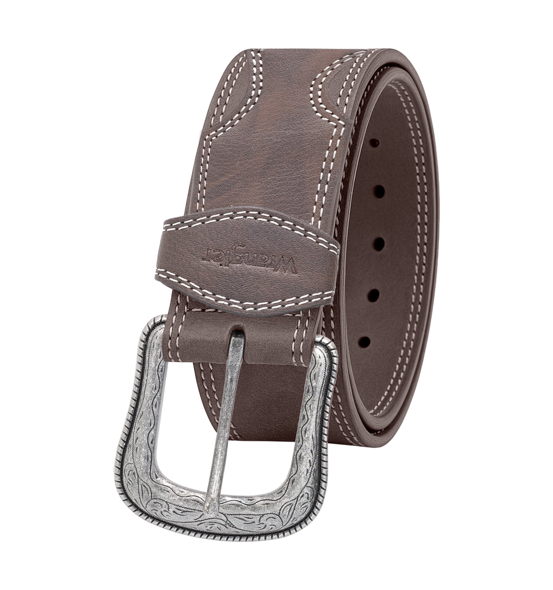Men's Wrangler 38mm Leather Western Buckle Belt