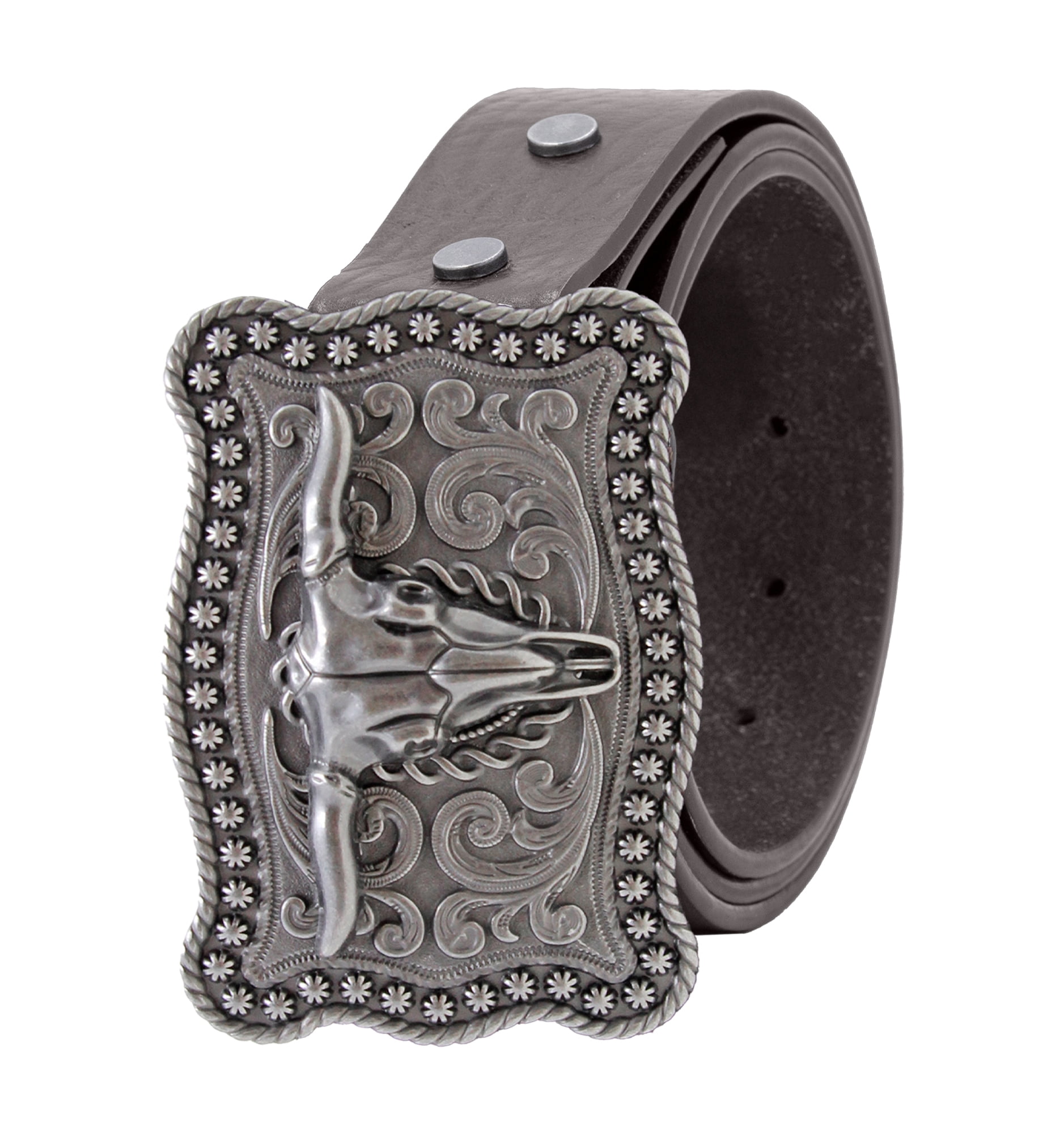 Men's Wrangler 38mm Removable Western Bullhead Buckle