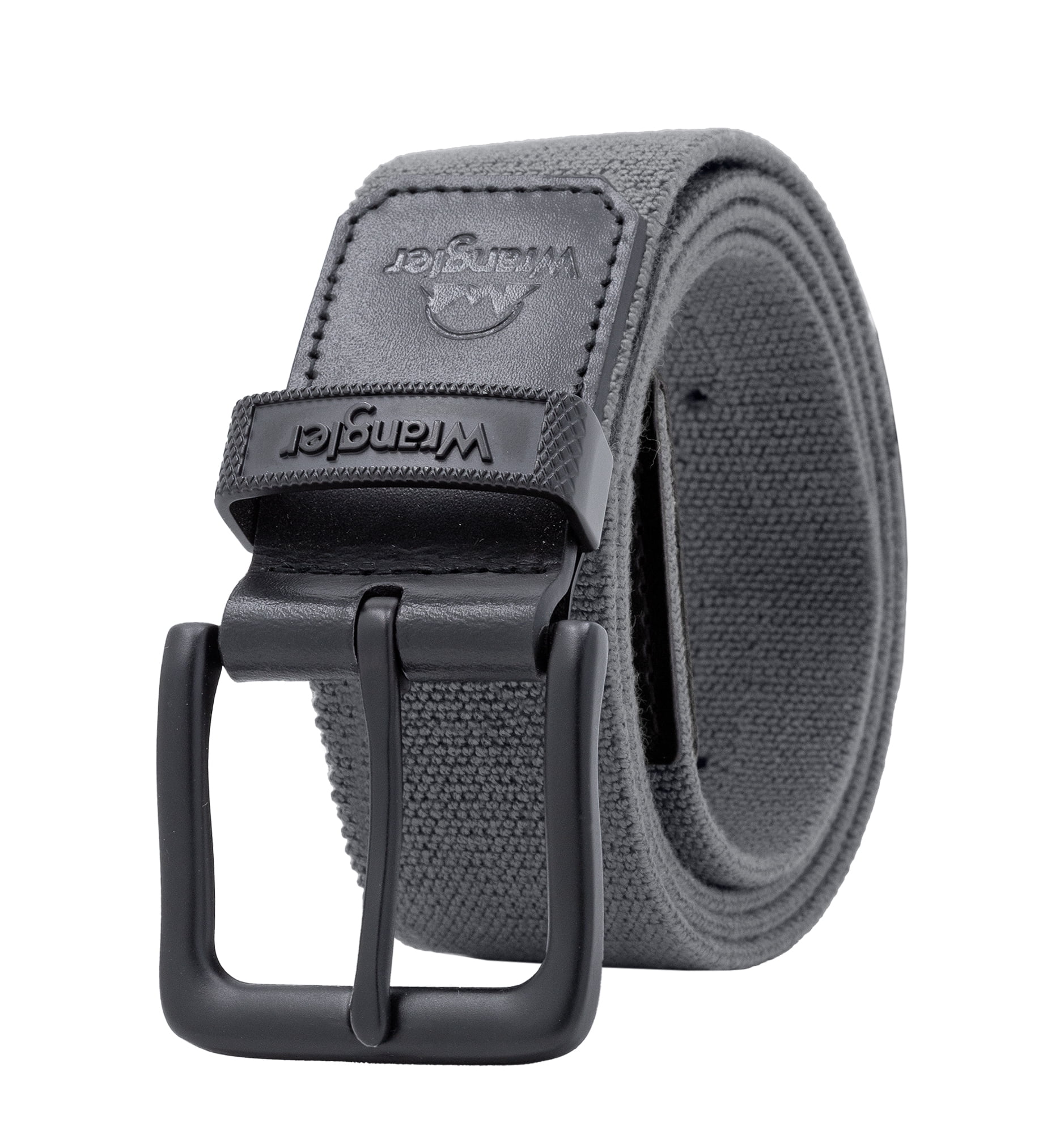 Men's Wrangler 38mm Stretch Webbing Belt with Leather Trim