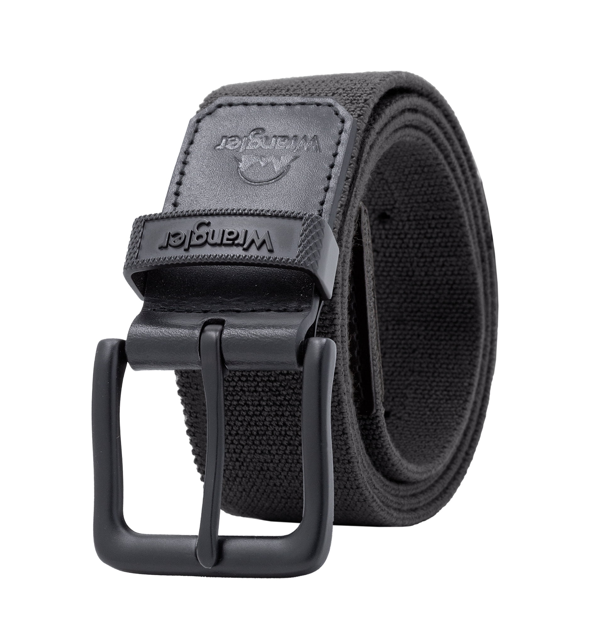 Men's Wrangler 38mm Stretch Webbing Belt with Leather Trim