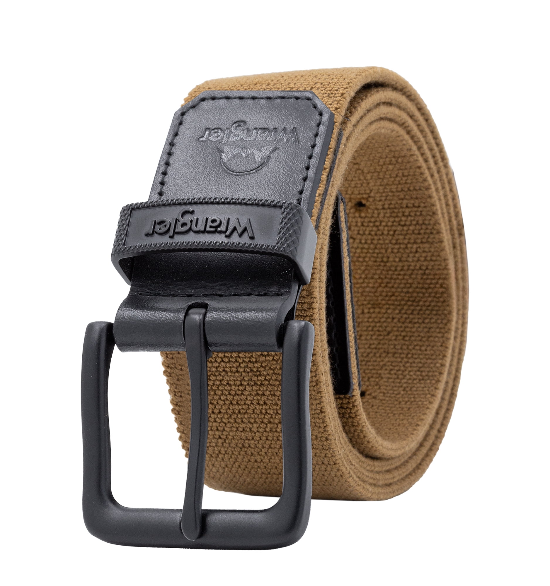 Men's Wrangler 38mm Stretch Webbing Belt with Leather Trim