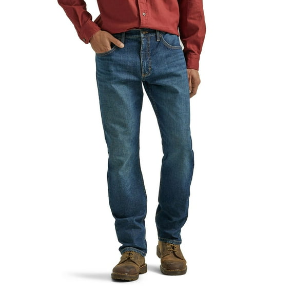 Men's Wrangler Athletic-Fit Stretch Jeans Color: Dark Wash Size: 36X32