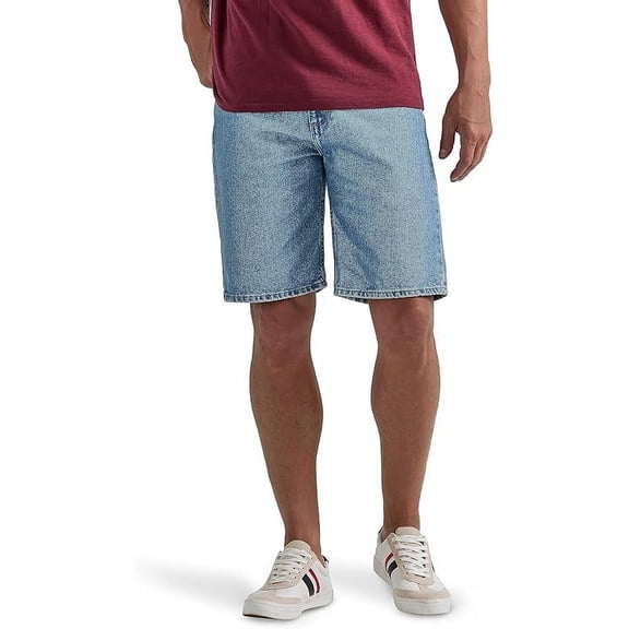 Wrangler Authentics Men's Classic Relaxed Fit Five Pocket Jean Short Color-Light Stonewash, Size 30-54