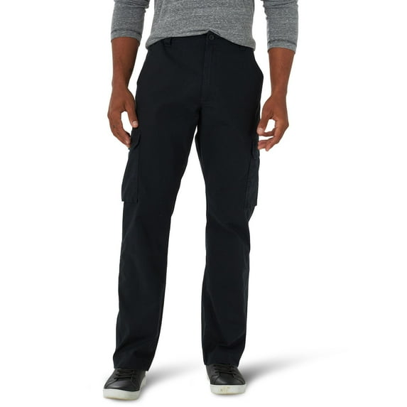 Men’s Wrangler Free To Stretch Relaxed-Fit Ripstop Cargo Pants Color: Black Size: 38X34