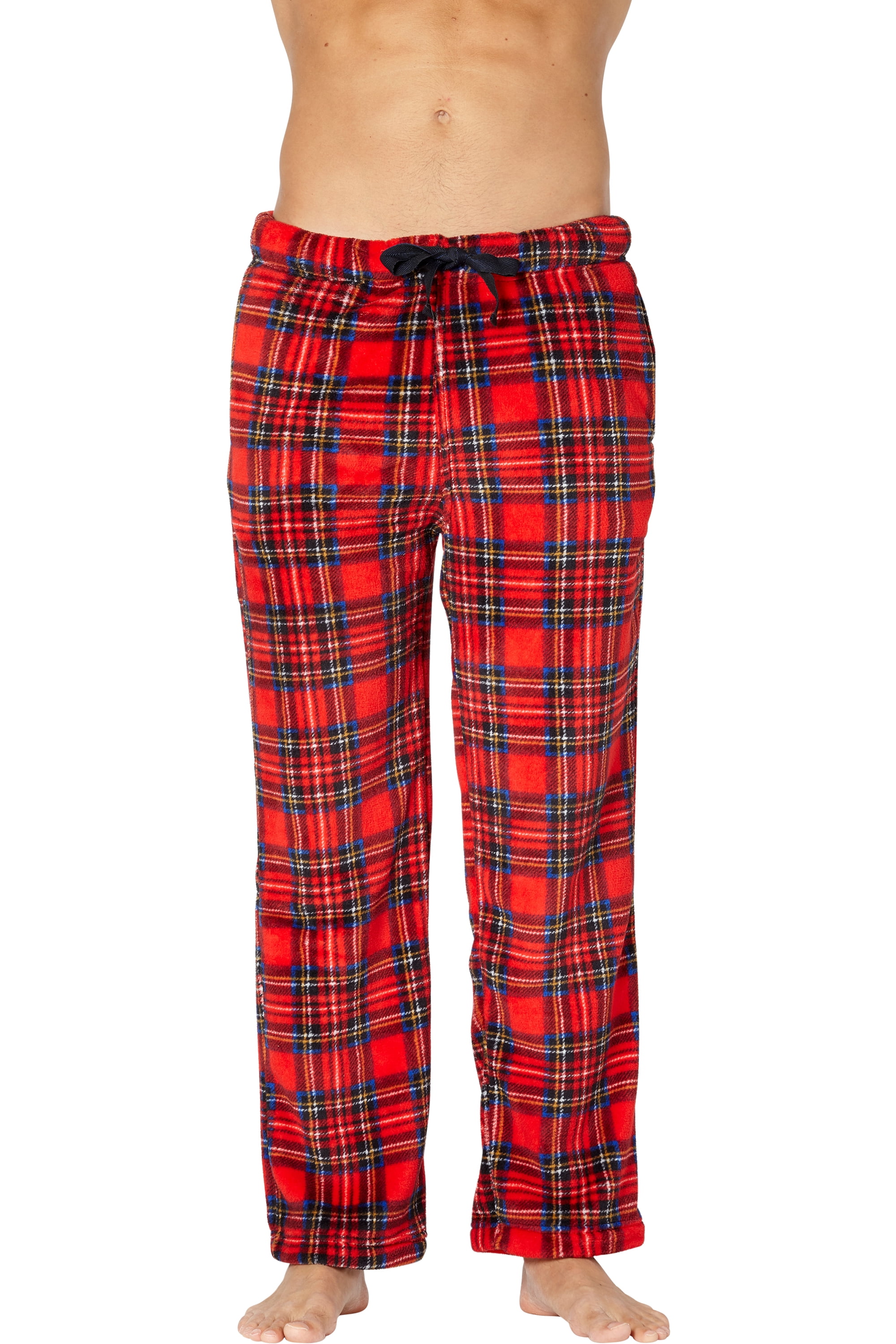 Men's Wrangler Lumberjack Plaid Cozy Plush Sleep Pants (Red, S)