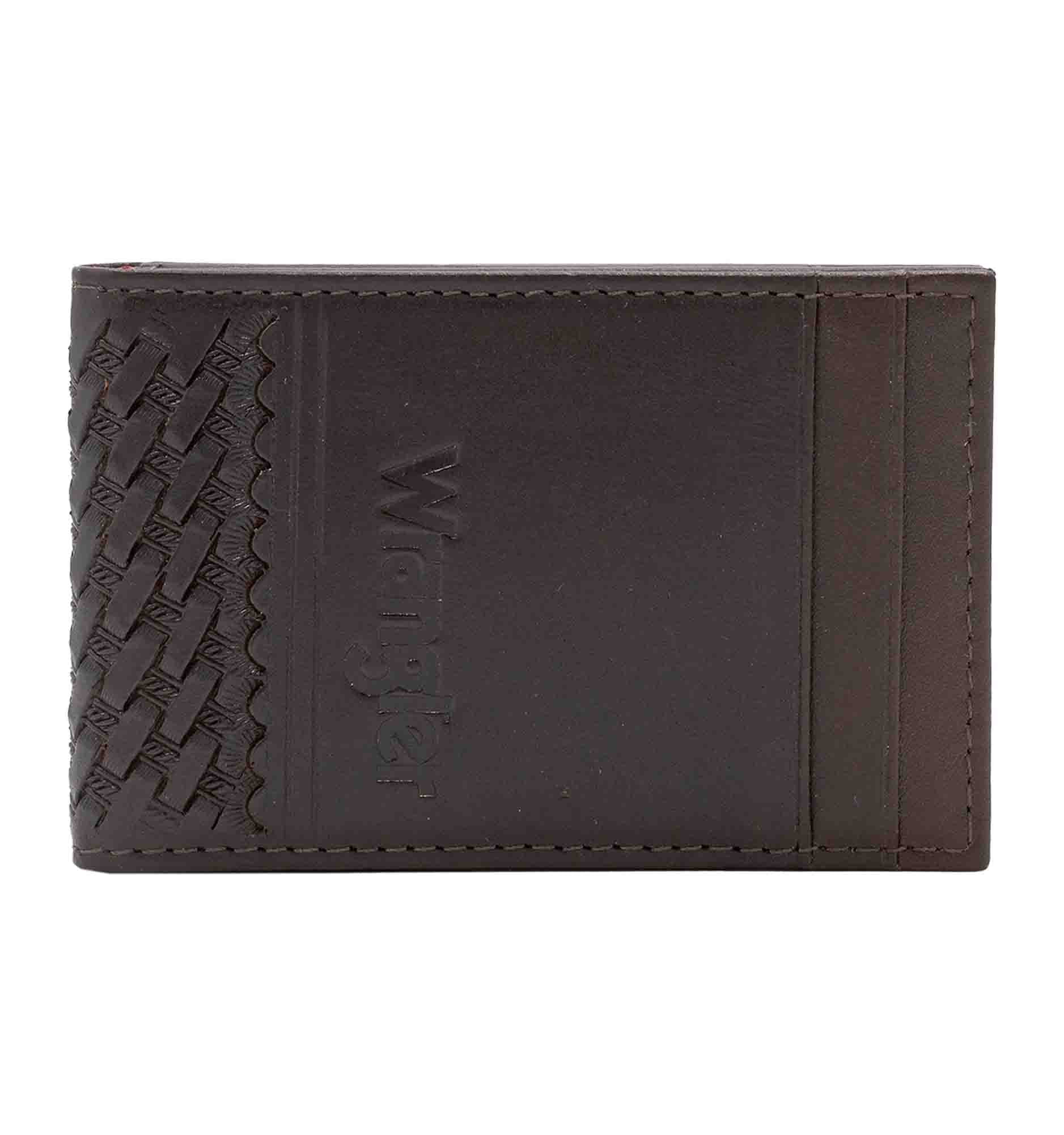 Men's Wrangler Magnetic Basket Weave Wallet