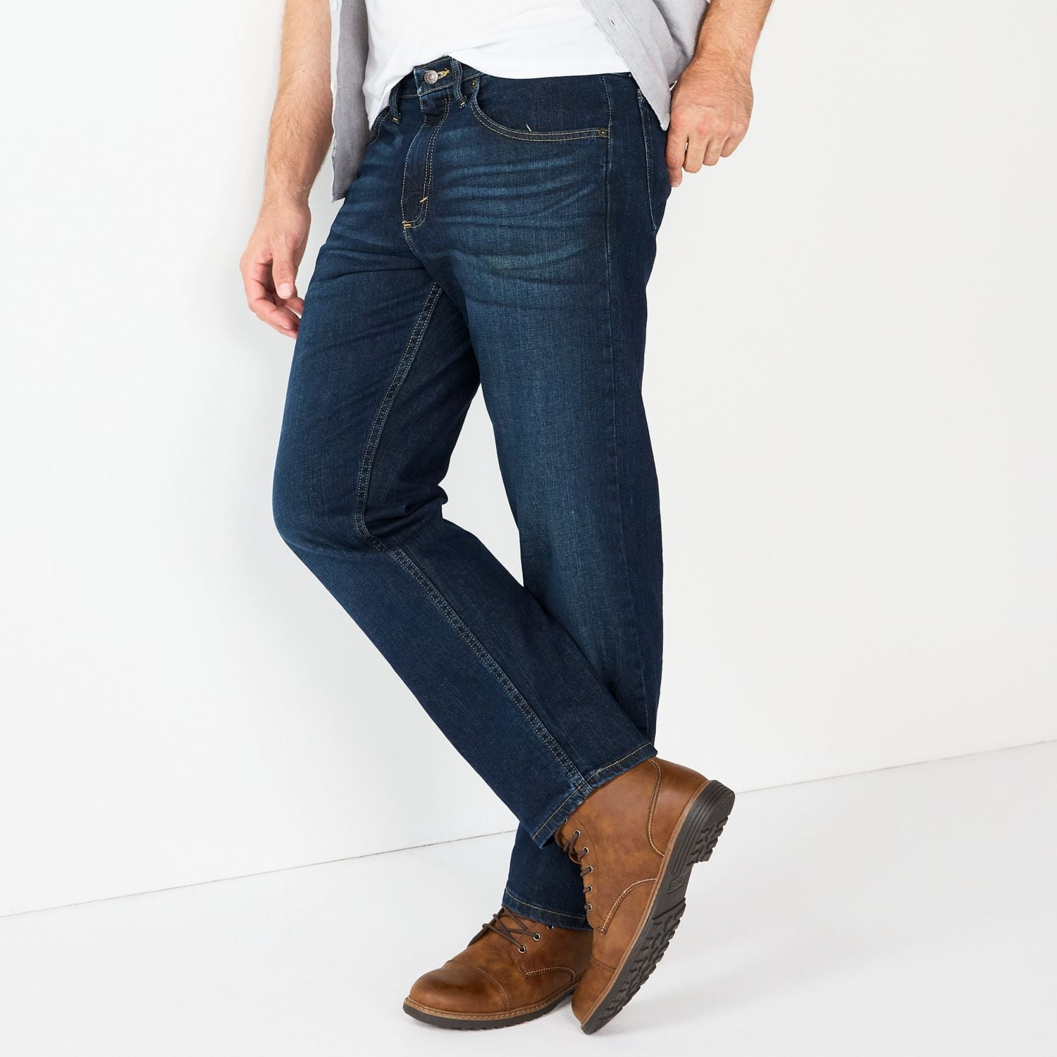 Men's Wrangler Relaxed-Fit Jeans Color: Dark Indigo Size Men's Wrangler Relaxed-Fit Jeans Color: Dark Indigo Size