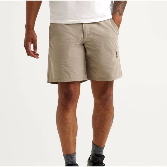 Men's Wrangler Taupe 8" ATG Side Zip Utility Shorts - 42