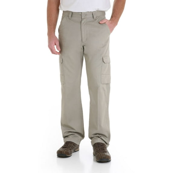 Men's Wrangler Twill Cargo Pants Color: Burlap Size: 42X32