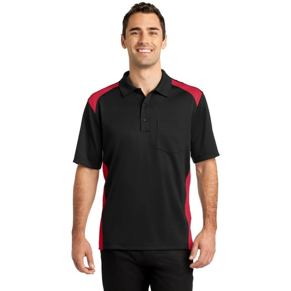 Men's Wrinkle Resistant Left Chest Pocket Polo Shirt CS416