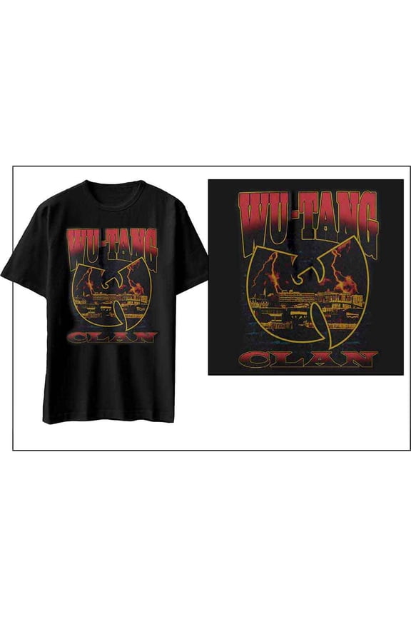 Men's Wu Tang Clan Lightning Infill W Slim Fit T-shirt Small Black