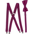 thumbnail image 1 of Men's X Back Suspenders & Bowtie Set Variety of Colors, 1 of 1