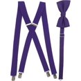 thumbnail image 1 of Men's X Back Suspenders & Bowtie Set Variety of Colors, 1 of 1