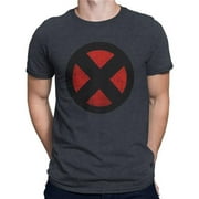 Men's X-Men Distressed X-Men Logo Slim Fit T-shirt Medium Dark