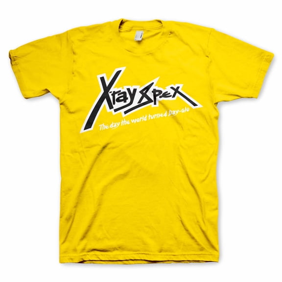 Men's X-Ray Spex XRS Logo Yellow Tee T-shirt Small Yellow