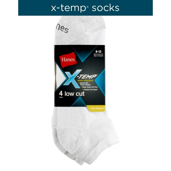 Men's X-Temp Active Cool Low Cut Socks 4-Pack