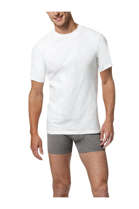Men's X-Temp Comfort Cool White Crewneck 5-Pack Undershirt