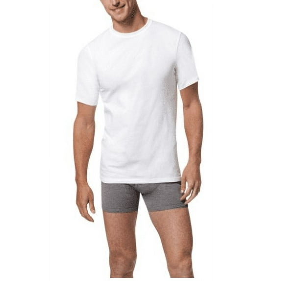 Men's X-Temp Comfort Cool White Crewneck Undershirt, 5 pack