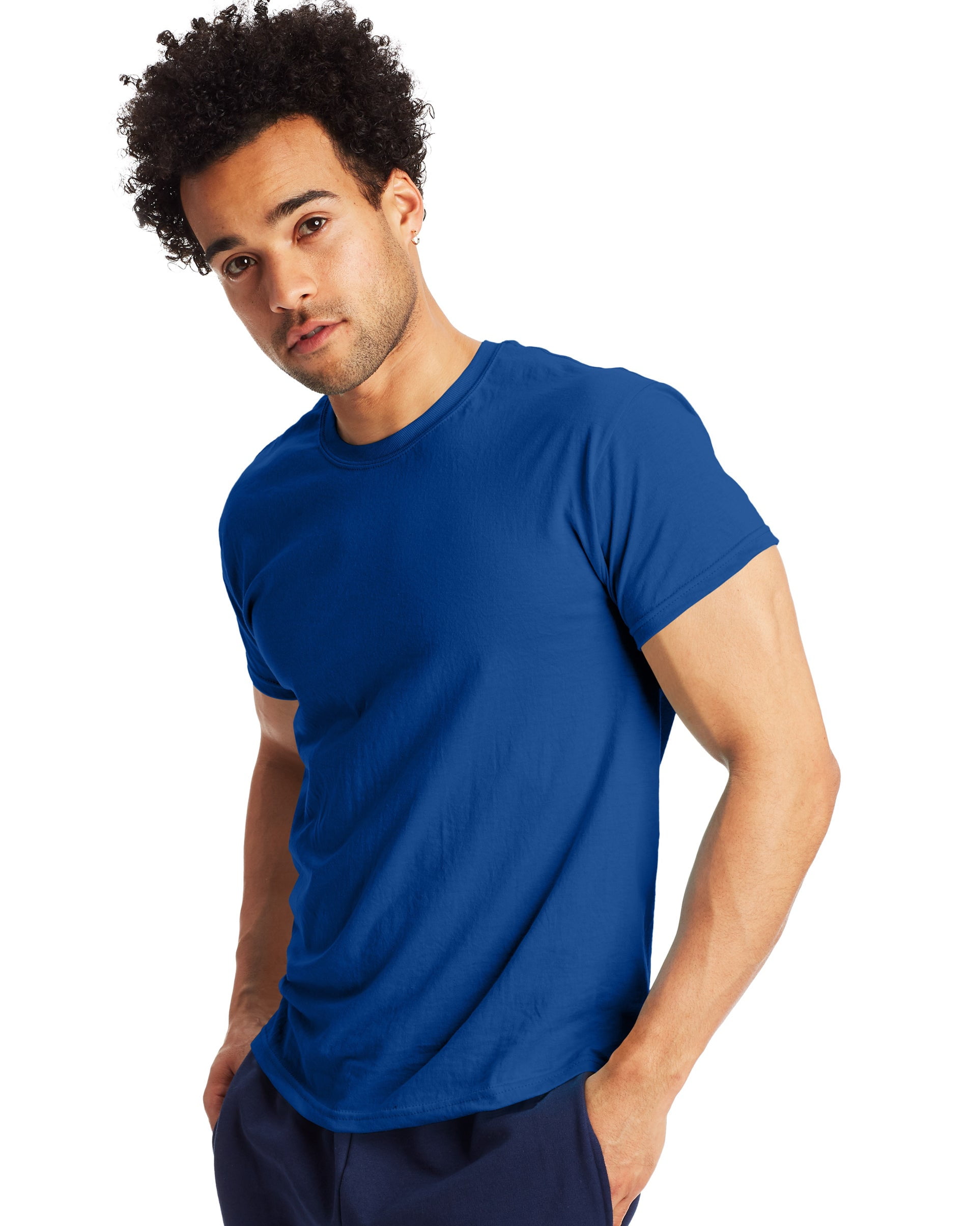 Hanes X-Temp Short Sleeve Crewneck T-Shirt, 2-Pack Deep Royal S Unisex ...